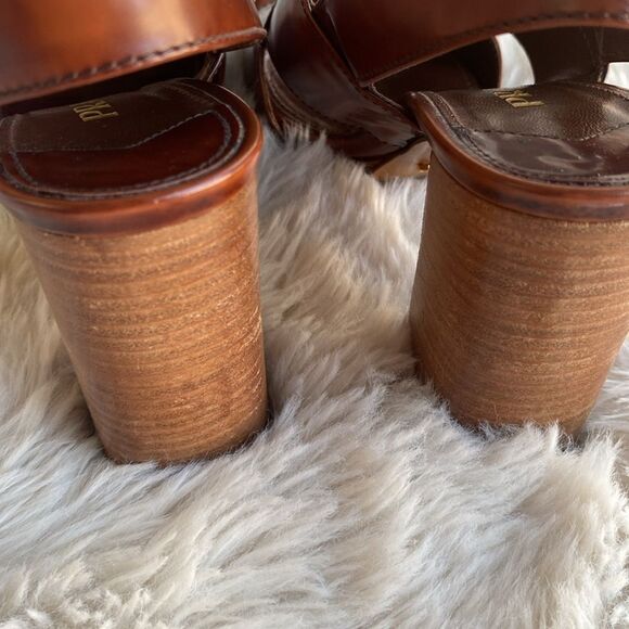 Prada Milano Brandy Leather Chunky High Heels - Picture 6 of 13